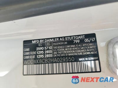 Zdjęcie 12 z 12 samochodu: 2017 MERCEDES-BENZ S 550 VIN:WDDXK8CB2HA029550 - miniatura