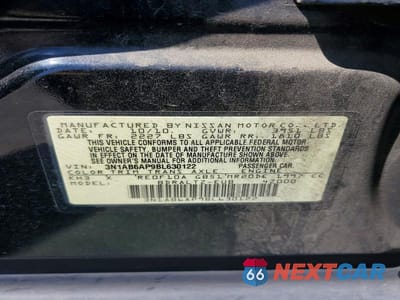 Zdjęcie 12 z 12 samochodu: 2011 NISSAN SENTRA 2.0 VIN:3N1AB6AP9BL630122 - miniatura