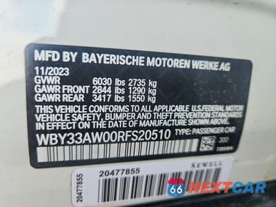 Zdjęcie 12 z 12 samochodu: 2024 BMW I4 M50 VIN:WBY33AW00RFS20510 - miniatura
