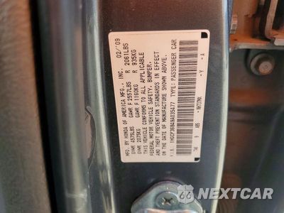 Zdjęcie 12 z 12 samochodu: 2009 HONDA ACCORD EXL VIN:1HGCP36849A035477 - miniatura