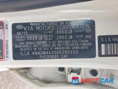 Zdjęcie 12 z 12 samochodu: 2013 KIA RIO LX VIN:KNADM4A35D6280150 - miniatura