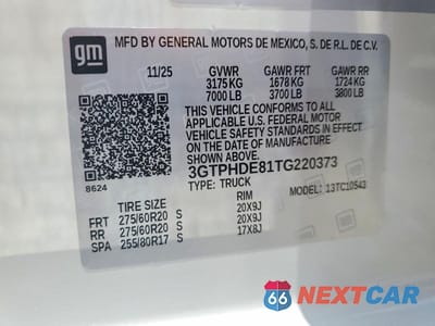 Zdjęcie 13 z 13 samochodu: 2026 GMC SIERRA C1500 SLT VIN:3GTPHDE81TG220373 - miniatura