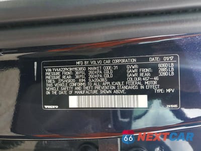 Zdjęcie 13 z 13 samochodu: 2017 VOLVO XC90 T6 VIN:YV4A22PK9H1163850 - miniatura