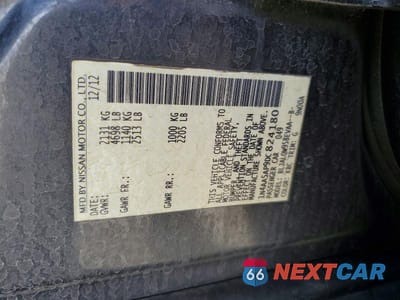 Zdjęcie 12 z 12 samochodu: 2013 NISSAN MAXIMA 3.5 S VIN:1N4AA5AP9DC824180 - miniatura