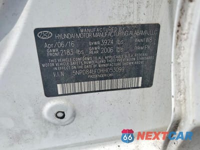 Zdjęcie 12 z 12 samochodu: 2017 HYUNDAI ELANTRA SE VIN:5NPD84LF0HH053099 - miniatura