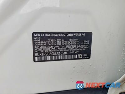 Zdjęcie 14 z 14 samochodu: 2019 BMW X3 XDRIVE30I VIN:5UXTR9C50KLR10584 - miniatura