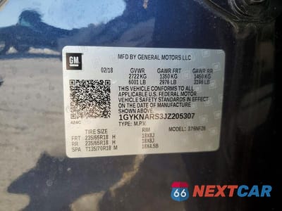 Zdjęcie 14 z 14 samochodu: 2018 CADILLAC XT5 VIN:1GYKNARS3JZ205307 - miniatura
