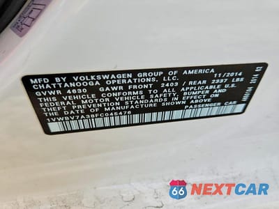 Zdjęcie 12 z 12 samochodu: 2015 VOLKSWAGEN PASSAT SE VIN:1VWBV7A38FC045476 - miniatura