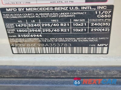 Zdjęcie 13 z 13 samochodu: 2008 MERCEDES-BENZ GL 550 4MATIC VIN:4JGBF86E98A353783 - miniatura
