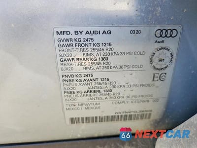 Zdjęcie 14 z 14 samochodu: 2020 AUDI Q5 TITANIUM PRESTIGE VIN:WA1FNAFY0L2083608 - miniatura