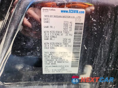 Zdjęcie 13 z 13 samochodu: 2014 NISSAN PATHFINDER SL VIN:5N1AR2MN4EC651306 - miniatura