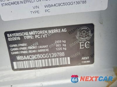 Zdjęcie 12 z 12 samochodu: 2016 BMW 428 XI GRAN COUPE SULEV VIN:WBA4C9C50GG139788 - miniatura