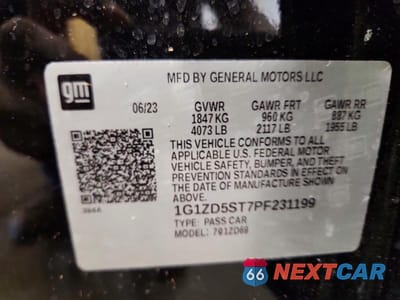 Zdjęcie 13 z 13 samochodu: 2023 CHEVROLET MALIBU LT VIN:1G1ZD5ST7PF231199 - miniatura