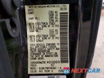 Zdjęcie 12 z 12 samochodu: 2009 NISSAN FRONTIER SE V6 VIN:1N6AD06W39C405069 - miniatura