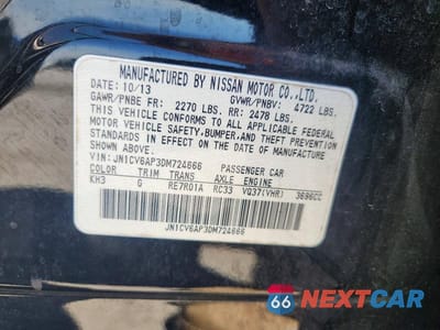 Zdjęcie 12 z 12 samochodu: 2013 INFINITI G37 SEDAN JOURNEY VIN:JN1CV6AP3DM724666 - miniatura