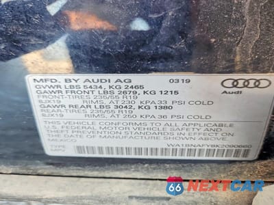 Zdjęcie 13 z 13 samochodu: 2019 AUDI Q5 PREMIUM PLUS VIN:WA1BNAFY8K2090660 - miniatura