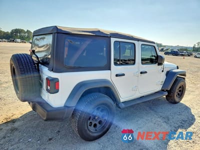 Trzecie zdjęcie samochodu z tyłu: 2018 JEEP WRANGLER UNLIMITED SPORT VIN:1C4HJXDG0JW138846 - miniatura