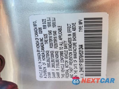Zdjęcie 12 z 12 samochodu: 2006 HONDA PILOT EX VIN:2HKYF18576H531344 - miniatura