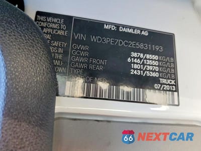 Zdjęcie 13 z 13 samochodu: 2014 MERCEDES-BENZ SPRINTER 2500 VIN:WD3PE7DC2E5831193 - miniatura
