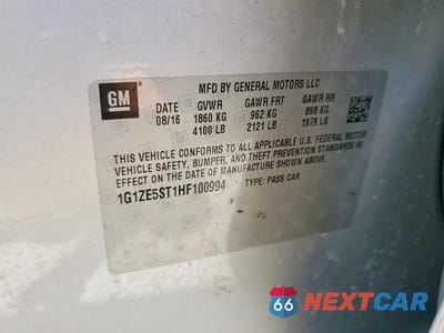 Zdjęcie 12 z 12 samochodu: 2017 CHEVROLET MALIBU LT VIN:1G1ZE5ST1HF100994 - miniatura