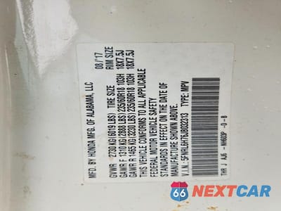 Zdjęcie 13 z 13 samochodu: 2018 HONDA ODYSSEY VIN:5FNRL6H76JB032313 - miniatura