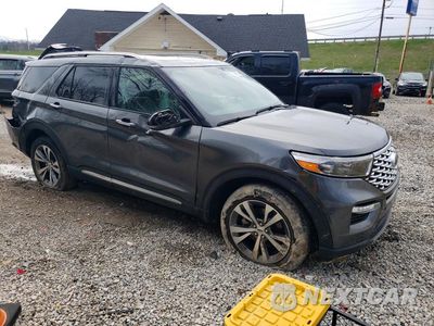Czwarte zdjęcie samochodu z boku: 2020 FORD EXPLORER PLATINUM VIN:1FM5K8HC0LGA58050 - miniatura