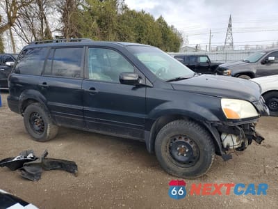 Czwarte zdjęcie samochodu z boku: 2005 HONDA PILOT EX VIN:2HKYF18405H004168 - miniatura