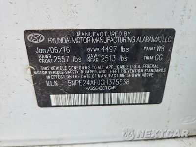 Zdjęcie 13 z 13 samochodu: 2016 HYUNDAI SONATA SE VIN:5NPE24AF0GH375538 - miniatura