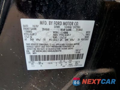 Zdjęcie 13 z 13 samochodu: 2008 FORD EDGE SE VIN:2FMDK36C38BA09375 - miniatura