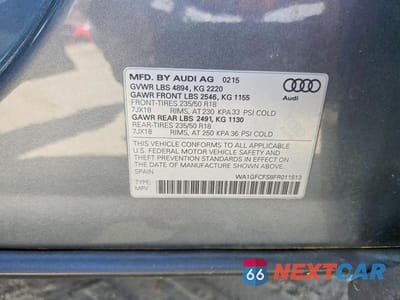 Zdjęcie 13 z 13 samochodu: 2015 AUDI Q3 PRESTIGE VIN:WA1GFCFS8FR011513 - miniatura