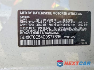 Zdjęcie 13 z 13 samochodu: 2016 BMW X5 XDR40E VIN:5UXKT0C54G0S77895 - miniatura