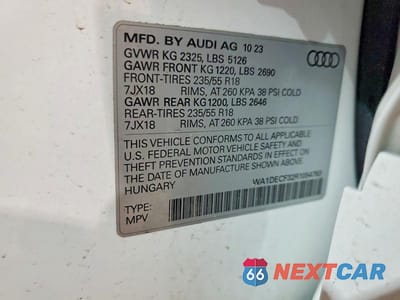 Zdjęcie 13 z 13 samochodu: 2024 AUDI Q3 PREMIUM S LINE 45 VIN:WA1DECF32R1054763 - miniatura