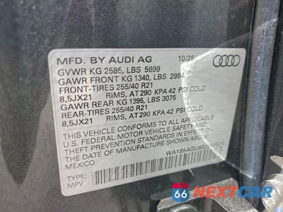 Zdjęcie 13 z 13 samochodu: 2025 AUDI SQ5 SPORTBACK PREMIUM PLUS VIN:WA1B5AGU8S2099824 - miniatura