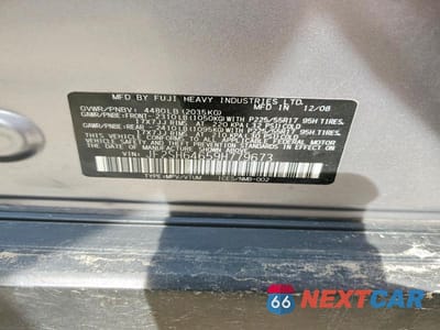 Zdjęcie 12 z 12 samochodu: 2009 SUBARU FORESTER 2.5X LIMITED VIN:JF2SH64659H779673 - miniatura