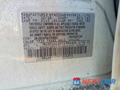 Zdjęcie 13 z 13 samochodu: 2019 NISSAN SENTRA SV VIN:3N1AB7AP6KY258893 - miniatura