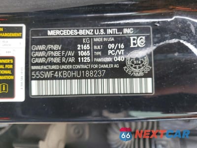 Zdjęcie 12 z 12 samochodu: 2017 MERCEDES-BENZ C 300 4MATIC VIN:55SWF4KB0HU188237 - miniatura
