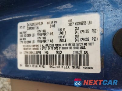 Zdjęcie 12 z 12 samochodu: 2004 DODGE RAM 1500 ST VIN:1D7HA18N84J120740 - miniatura