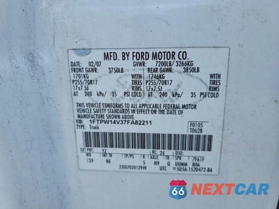 Zdjęcie 12 z 12 samochodu: 2007 FORD F150 SUPERCREW VIN:1FTPW14V37FA82211 - miniatura