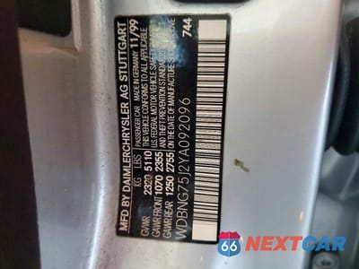 Zdjęcie 13 z 13 samochodu: 2000 MERCEDES-BENZ S 500 VIN:WDBNG75J2YA092096 - miniatura