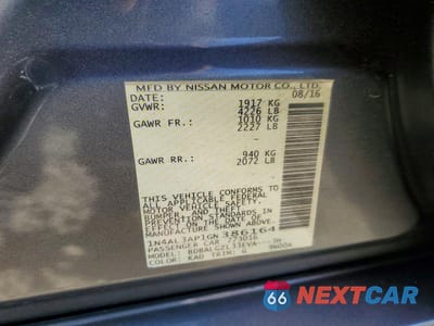 Zdjęcie 12 z 12 samochodu: 2016 NISSAN ALTIMA 2.5 S VIN:1N4AL3AP1GN386164 - miniatura