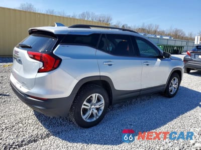 Trzecie zdjęcie samochodu z tyłu: 2018 GMC TERRAIN SLE VIN:3GKALTEVXJL365697 - miniatura