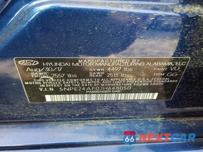 Zdjęcie 13 z 13 samochodu: 2018 HYUNDAI SONATA SE VIN:5NPE24AF0JH648050 - miniatura
