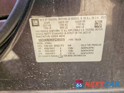 Zdjęcie 12 z 12 samochodu: 2015 CHEVROLET SILVERADO K1500 LT VIN:3GCUKREH5FG385879 - miniatura