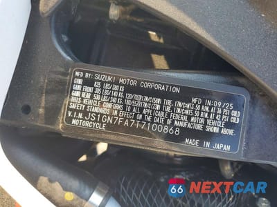 Zdjęcie 8 z 8 samochodu: 2026 SUZUKI GSX-R600 VIN:JS1GN7FA7T7100868 - miniatura