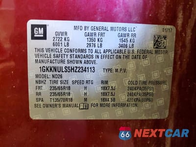 Zdjęcie 13 z 13 samochodu: 2017 GMC ACADIA SLT-1 VIN:1GKKNULS5HZ234113 - miniatura