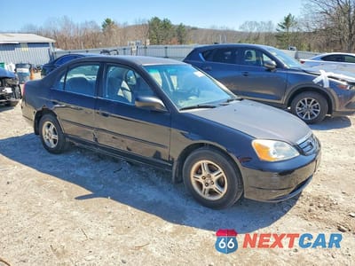 Czwarte zdjęcie samochodu z boku: 2001 HONDA CIVIC DX VIN:2HGES16271H568940 - miniatura