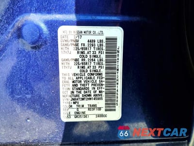 Zdjęcie 14 z 14 samochodu: 2017 NISSAN ROGUE SV VIN:JN8AT2MT2HW145985 - miniatura