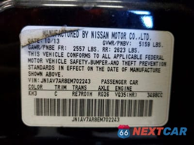 Zdjęcie 13 z 13 samochodu: 2014 INFINITI Q50 HYBRID PREMIUM VIN:JN1AV7AR8EM702243 - miniatura