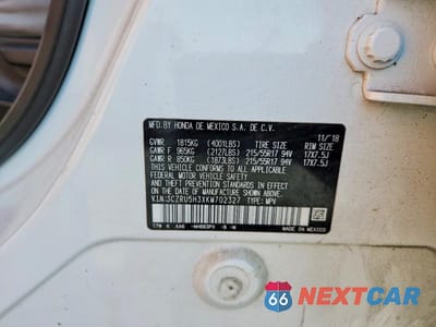 Zdjęcie 13 z 13 samochodu: 2019 HONDA HR-V LX VIN:3CZRU5H3XKM702327 - miniatura