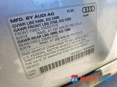 Zdjęcie 12 z 12 samochodu: 2021 AUDI Q5 PREMIUM PLUS VIN:WA1BAAFY3M2045009 - miniatura